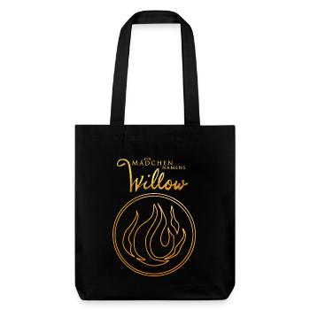 "Ein Mädchen Namens Willow" Schritfzug Mit Logo - Stanley/Stella recycelter Heavyweight Stoffbeutel - Schwarz - Vorne