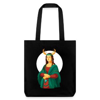 MONA Weihnachten – Geist von Weihnachten - Stanley/Stella recycelter Heavyweight Stoffbeutel - Schwarz - Vorne