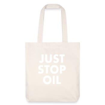 Just stop oil - Stanley/Stella recycelter Heavyweight Stoffbeutel - Naturweiß - Vorne