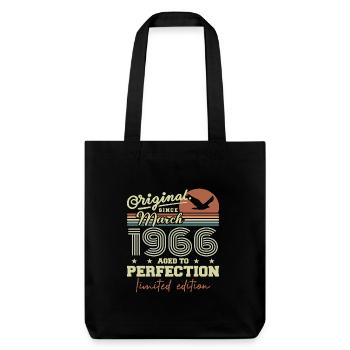 Birthday March 1966 - Stanley/Stella Heavyweight Recycled Tote Bag - black - Front
