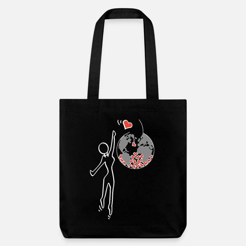 Give love - Stanley/Stella Heavyweight Recycled Tote Bag - black