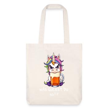 Dictons de bière Licorne Licorne - Que regardez-vous - Tote bag épais recyclé Stanley/Stella - blanc cassé - Devant