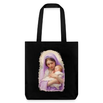 Madonna - La Vierge Marie avec l’Enfant Jésus - Tote bag épais recyclé Stanley/Stella - noir - Devant