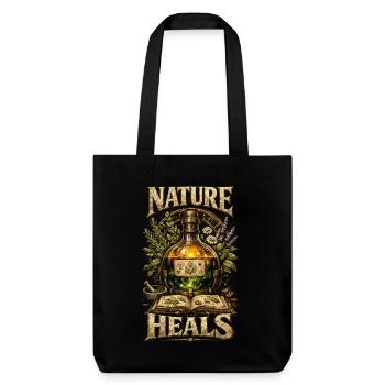 Pharmacist Herbalist Pharmacist Nature Heals - Stanley/Stella Heavyweight Recycled Tote Bag - black - Front
