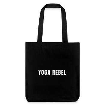 YOGA REBEL - Stanley/Stella recycelter Heavyweight Stoffbeutel - Schwarz - Vorne