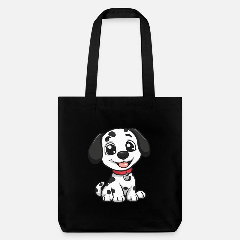 Dalmatiner Hund Niedlich - Stanley/Stella recycelter Heavyweight Stoffbeutel - Schwarz