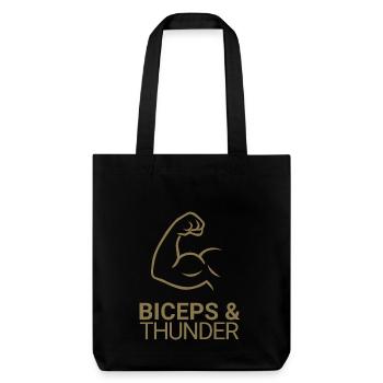 Biceps et tonnerre - Tote bag épais recyclé Stanley/Stella - noir - Devant