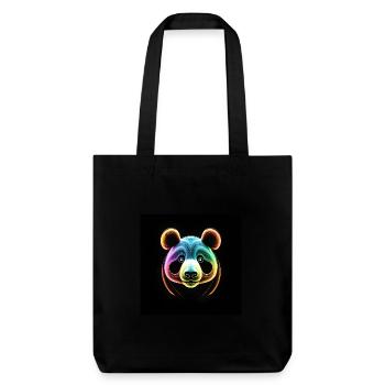 Panda Mira regarde tout de près - Tote bag épais recyclé Stanley/Stella - noir - Devant
