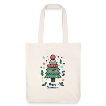 Happy Christmas - Stanley/Stella Heavyweight Recycled Tote Bag - natural white - Front