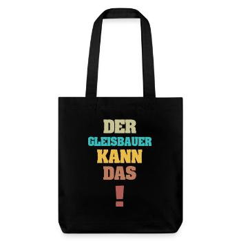 Track builders as funny - Stanley/Stella Heavyweight Recycled Tote Bag - black - Front