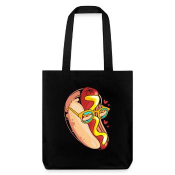 Collation hot-dog - Tote bag épais recyclé Stanley/Stella - noir - Devant