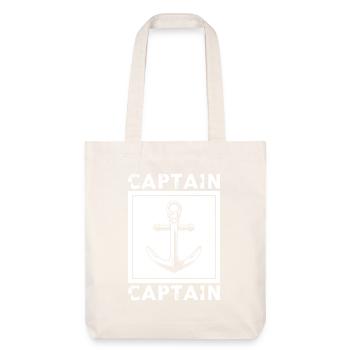 Captain Schiffanker Anker Nordsee Spruch Geschenk - Stanley/Stella recycelter Heavyweight Stoffbeutel - Naturweiß - Vorne