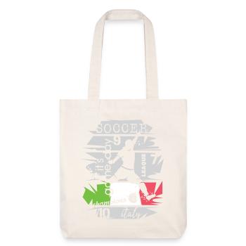 Fußball Italien Torschuss Team Illustration Symbol - Stanley/Stella recycelter Heavyweight Stoffbeutel - Naturweiß - Vorne