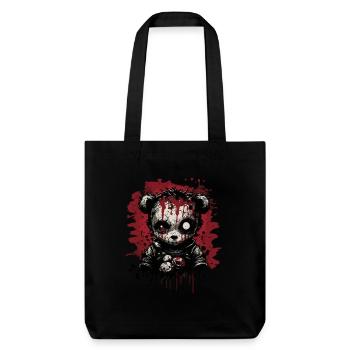 Ours en peluche effrayant mignon - Tote bag épais recyclé Stanley/Stella - noir - Devant