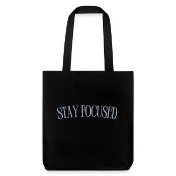 Stay Focused - Stanley/Stella recycelter Heavyweight Stoffbeutel - Schwarz - Vorne