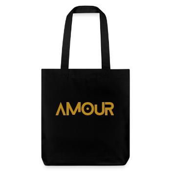 Amour - Stanley/Stella recycelter Heavyweight Stoffbeutel - Schwarz - Vorne