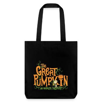 Peanuts Design Halloween Mit Spruch - Stanley/Stella recycelter Heavyweight Stoffbeutel - Schwarz - Vorne