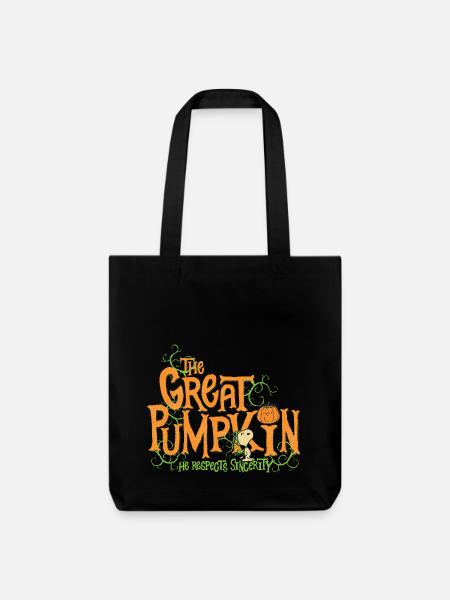 Peanuts Design Halloween Mit Spruch - Stanley/Stella recycelter Heavyweight Stoffbeutel - Schwarz