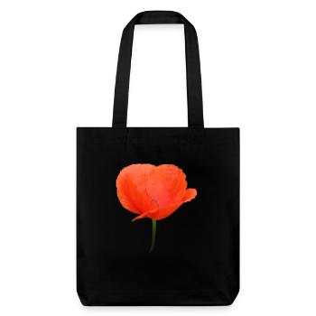 Mohnblume Klatschmohn rote Blume - Stanley/Stella recycelter Heavyweight Stoffbeutel - Schwarz - Vorne