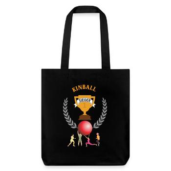 Kinball Sieger Gewinner Turnier Meisterschaft - Stanley/Stella recycelter Heavyweight Stoffbeutel - Schwarz - Vorne