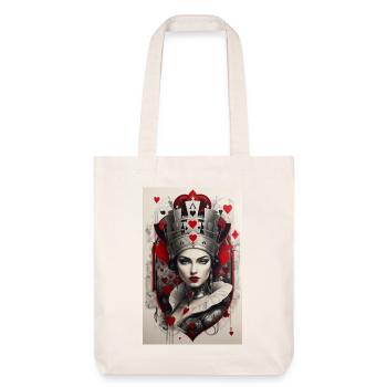Fantasy cyberpunk of the Queen of Hearts - Stanley/Stella Heavyweight Recycled Tote Bag - natural white - Front