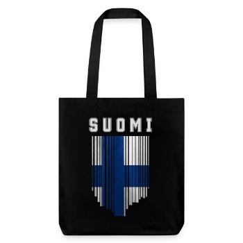 Flag of Finland, Finnish pride - Stanley/Stella Heavyweight Recycled Tote Bag - black - Front