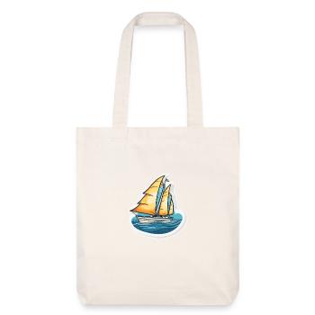 Voilier - illustration - Tote bag épais recyclé Stanley/Stella - blanc cassé - Devant
