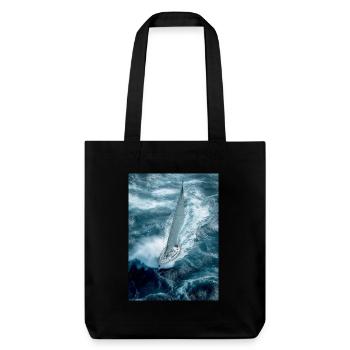 Fearless Voyage in Turbulent Waters - Stanley/Stella Heavyweight Recycled Tote Bag - black - Front