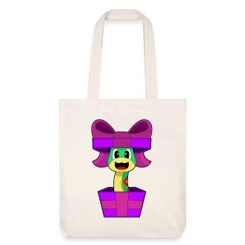 Snake Christmas Package - Stanley/Stella Heavyweight Recycled Tote Bag - natural white - Front