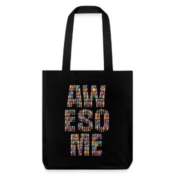 Foule impressionnante de caractères divers Typographie - Tote bag épais recyclé Stanley/Stella - noir - Devant