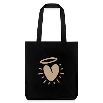 Cœur angélique – Un amour pur et lumineux - Tote bag épais recyclé Stanley/Stella - noir - Devant