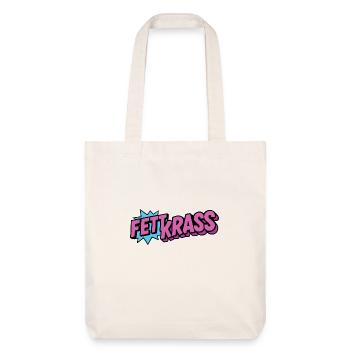 Fett Krass Retro Schriftzug - Stanley/Stella recycelter Heavyweight Stoffbeutel - Naturweiß - Vorne