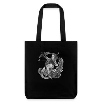 Sagittarius Zodiac - Stanley/Stella Heavyweight Recycled Tote Bag - black - Front