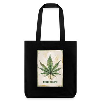 Cannabis Healthcare - Marijuana Leaf 1 - Stanley/Stella Heavyweight Recycled Tote Bag - black - Front