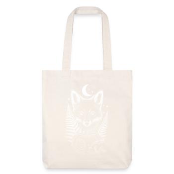 Mystical Fox with Pumpkin - Night in the Autumn Forest - Stanley/Stella Heavyweight Recycled Tote Bag - natural white - Front