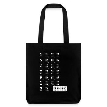 braille wite - Stanley/Stella Heavyweight Recycled Tote Bag - black - Front