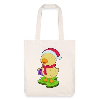 Duck Christmas Package - Stanley/Stella Heavyweight Recycled Tote Bag - natural white - Front