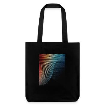 abstract geometric pattern spiral wave - Stanley/Stella Heavyweight Recycled Tote Bag - black - Front