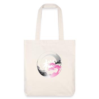 Japan moderne enso-Rose - Stanley/Stella recycelter Heavyweight Stoffbeutel - Naturweiß - Vorne