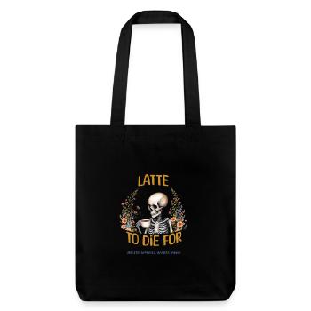Latte à tomber par terre - Tote bag épais recyclé Stanley/Stella - noir - Devant