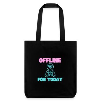 Offline For Today Neon Gamer - Stanley/Stella recycelter Heavyweight Stoffbeutel - Schwarz - Vorne