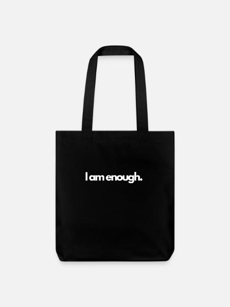 I am enough 63 - Stanley/Stella recycelter Heavyweight Stoffbeutel - Schwarz