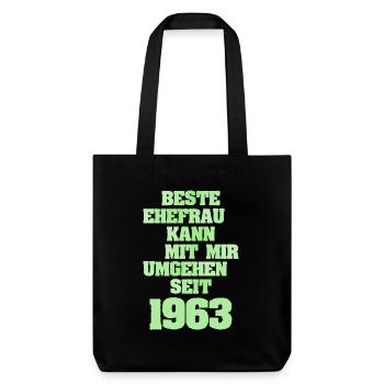 1963 - Stanley/Stella recycelter Heavyweight Stoffbeutel - Schwarz - Vorne