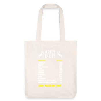 Zodiac sign Aries - Stanley/Stella Heavyweight Recycled Tote Bag - natural white - Front