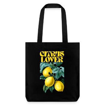 Citrus Lover Botanical Design - Stanley/Stella Heavyweight Recycled Tote Bag - black - Front