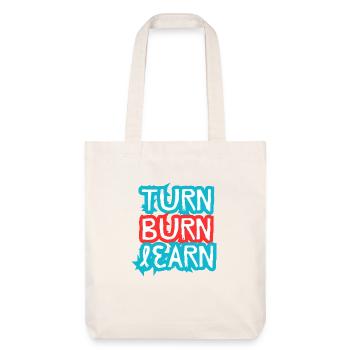 Turn, Burn, Learn - Stanley/Stella Heavyweight Recycled Tote Bag - natural white - Front