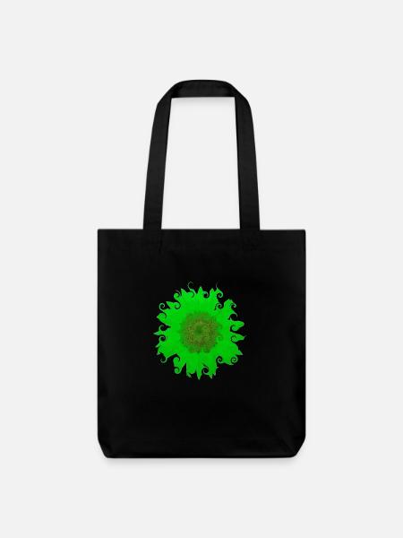 Sonnenblume - Stanley/Stella recycelter Heavyweight Stoffbeutel - Schwarz