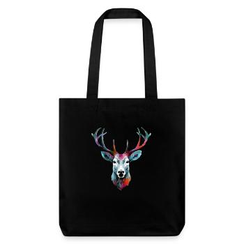 Reno le cerf - Tote bag épais recyclé Stanley/Stella - noir - Devant