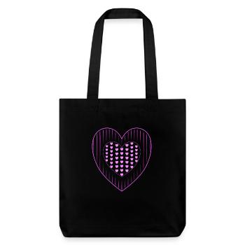 Cœurs roses Beaucoup de cœurs roses - Tote bag épais recyclé Stanley/Stella - noir - Devant