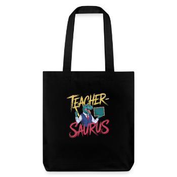 Teacher-saurus 13 - Stanley/Stella recycelter Heavyweight Stoffbeutel - Schwarz - Vorne